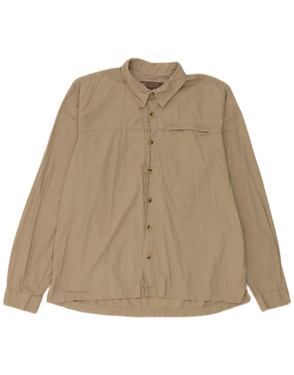 Camicia da uomo Mountain Warehouse XL in cotone beige