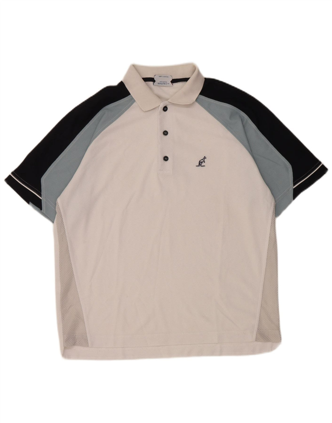 Polo da uomo AUSTRALIAN L'ALPINA Large in poliestere color block bianco