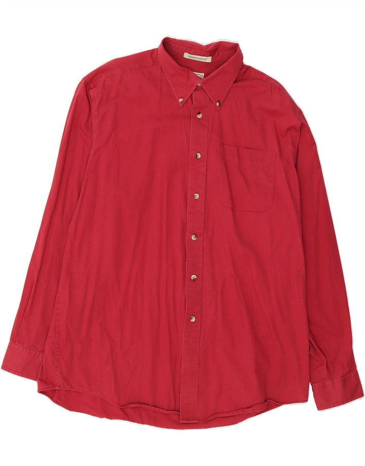 L.L.BEAN Mens Shirt Large Red Cotton Vintage L.L.Bean and Second-Hand L.L.Bean from Messina Hembry 
