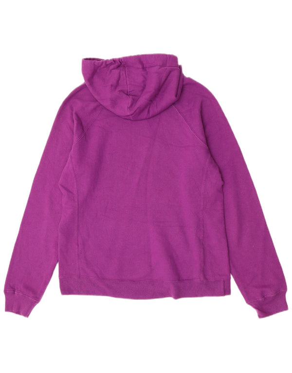 Champion Womens Hoodie Jumper UK 14 Medium Purple Cotton