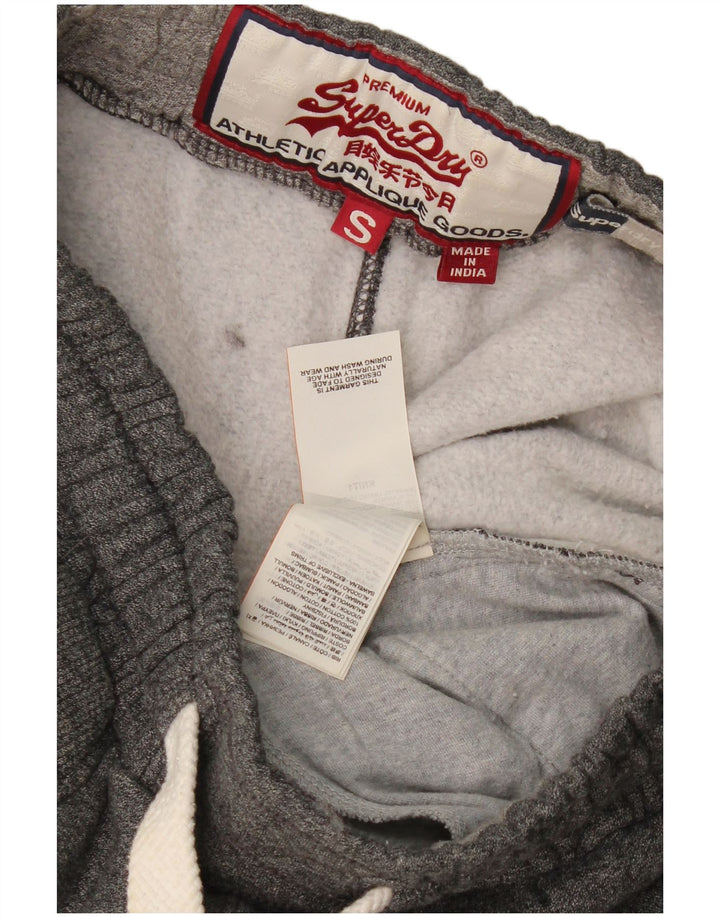 Pantaloncini sportivi grafici da uomo Superdry piccoli in cotone chiazzato grigio