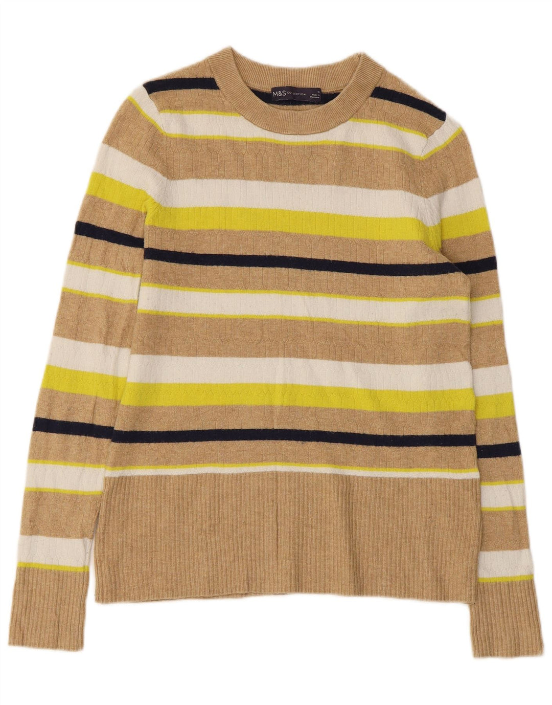 Maglione maglione girocollo da donna Marks & Spencer UK 12 medio multicolore