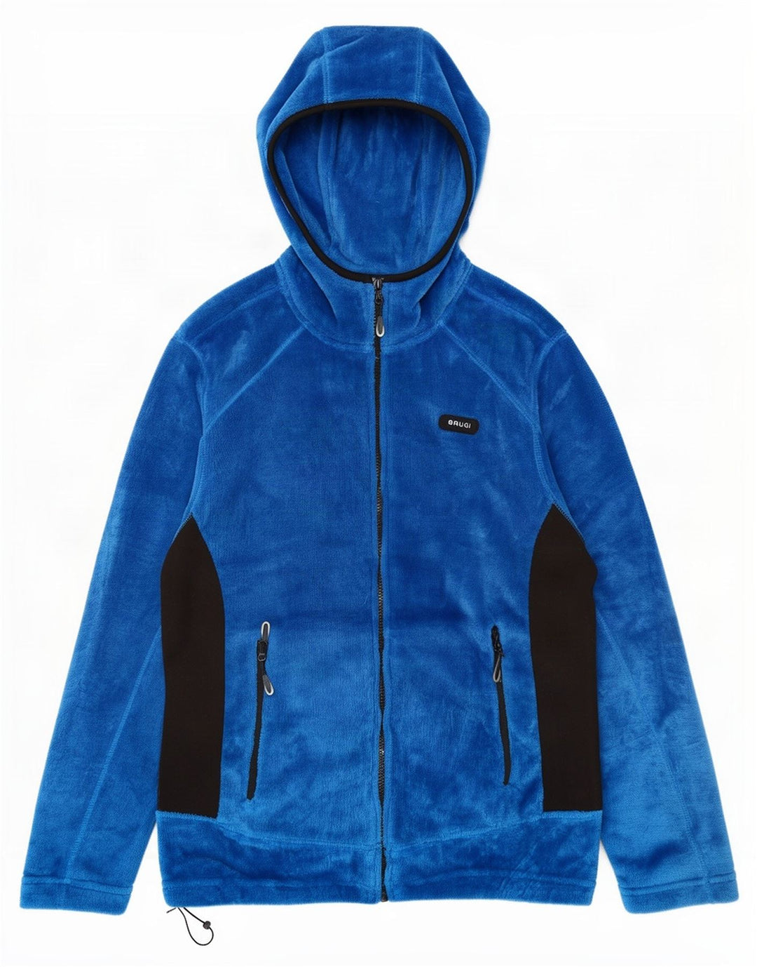 Giacca in pile con cappuccio da uomo Brugi UK 40 Large Blu Colourblock Poliestere