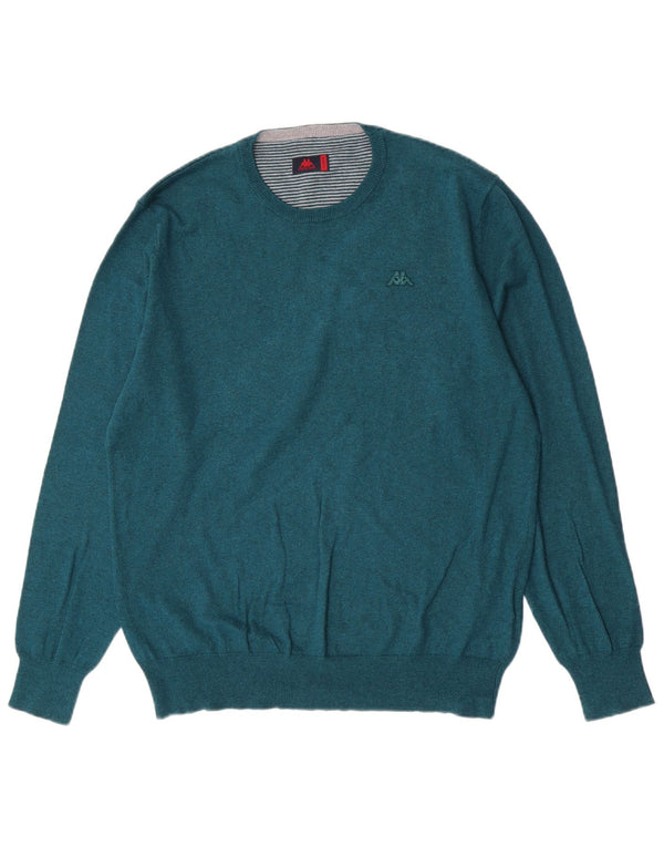 Maglione maglione girocollo da uomo Kappa XL in cotone verde