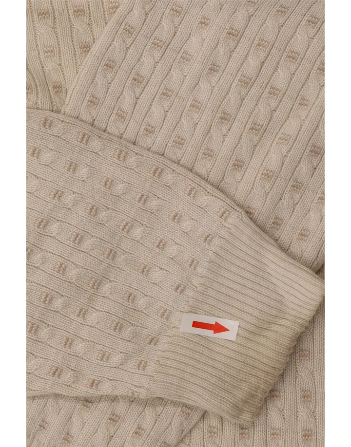 Maglione maglione girocollo da uomo Marks & Spencer medio acrilico bianco sporco