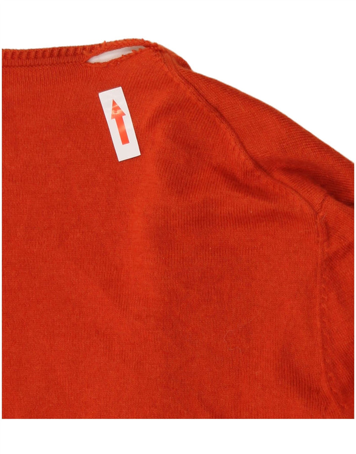 Massimo Dutti Maglione cardigan aperto asimmetrico da donna UK 14 Arancione medio