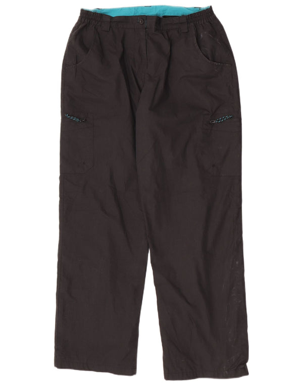 Mountain Warehouse Womens Straight Cargo Trousers UK 14 Large W30 L31 Black