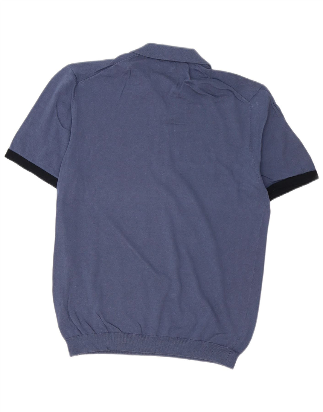 Massimo Dutti Maglione da uomo con collo alto a blocchi di colore blu navy medio