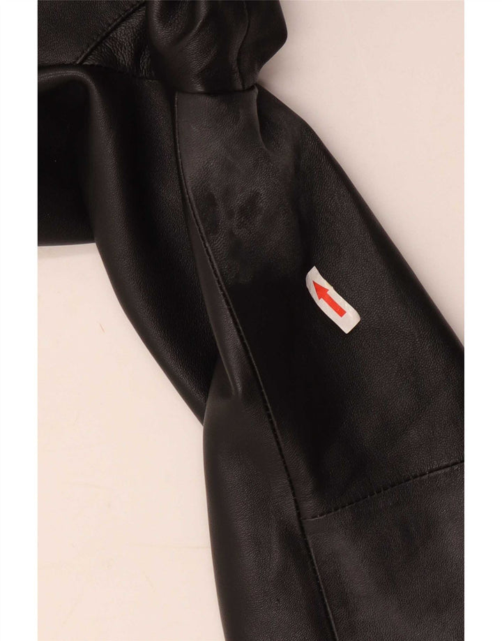 Giacca blazer in pelle da donna a 2 bottoni Cofi UK 12 media nera