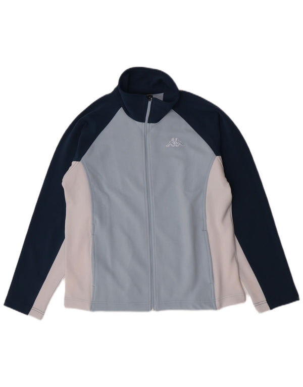 Giacca da tuta da donna Kappa UK 16 Large Blu Colourblock Poliestere