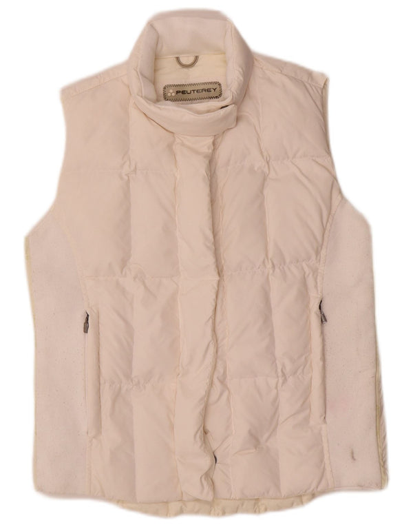 Gilet imbottito da donna PEUTEREY EU 42 Large nylon bianco