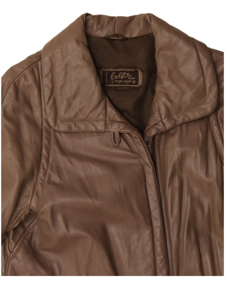 Cappotto in pelle da donna Belfe IT 44 Marrone medio
