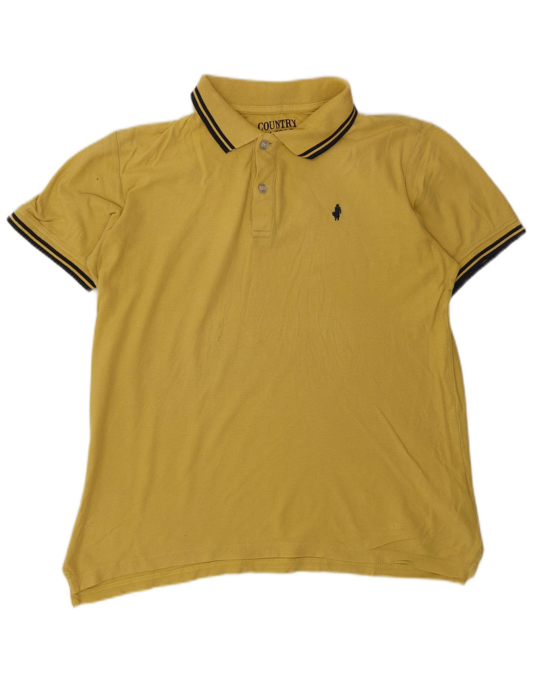 MARLBORO CLASSICS Polo classica country da uomo in cotone giallo medio