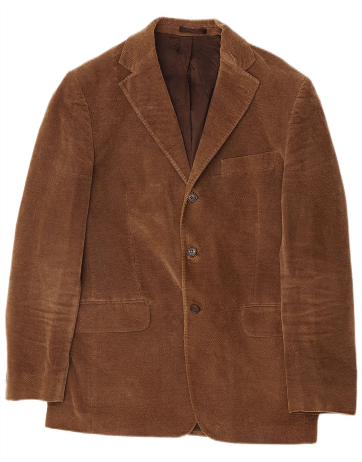 Giacca blazer da uomo a 3 bottoni Boggi IT 50 Large in cotone marrone