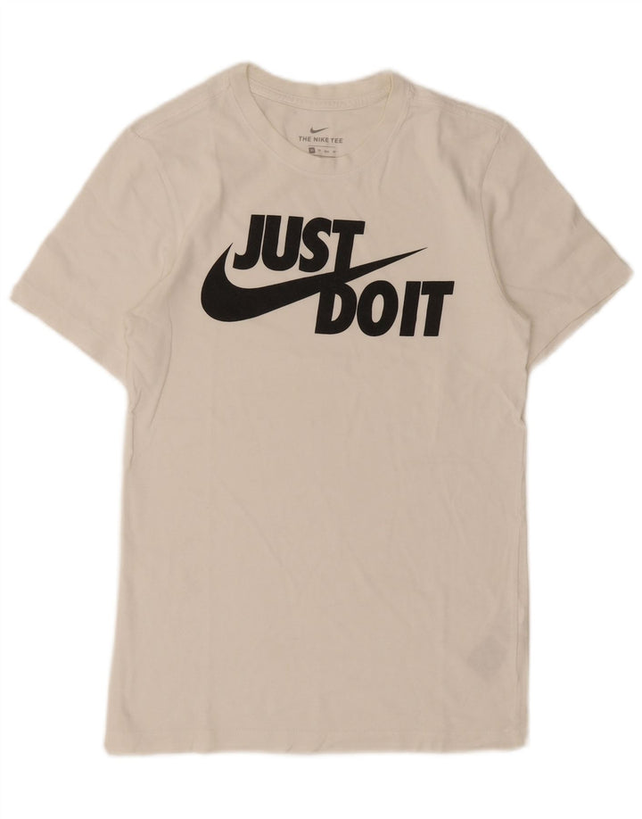 T-shirt grafica da uomo Nike Top XS in cotone bianco