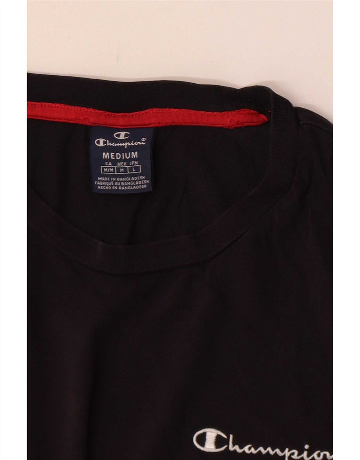 T-shirt grafica da uomo Champion Top media nera