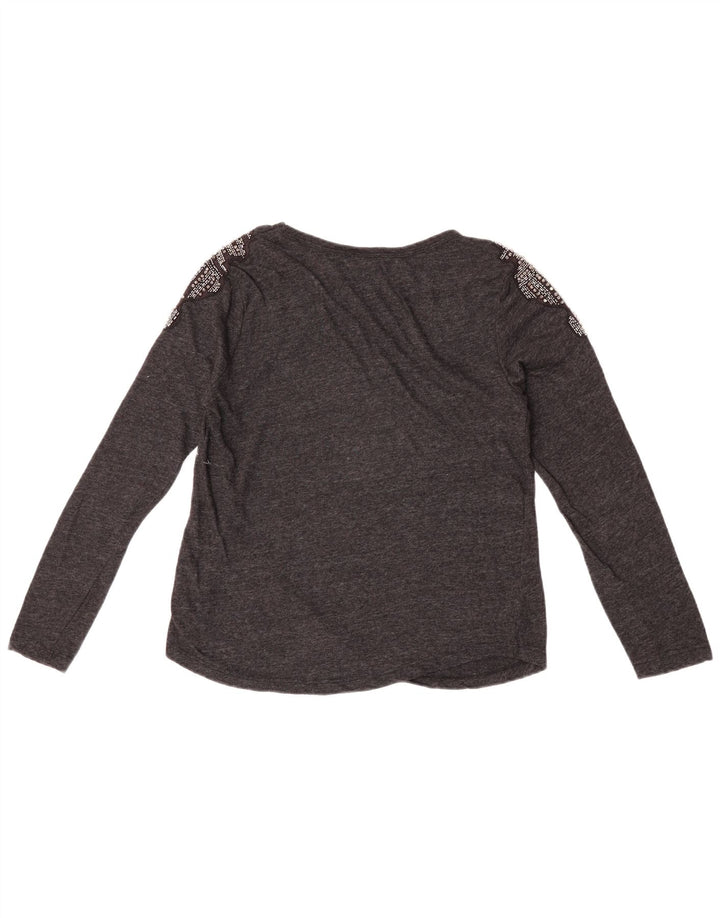 Camicetta da donna Zara Top UK 10 piccola in cotone grigio