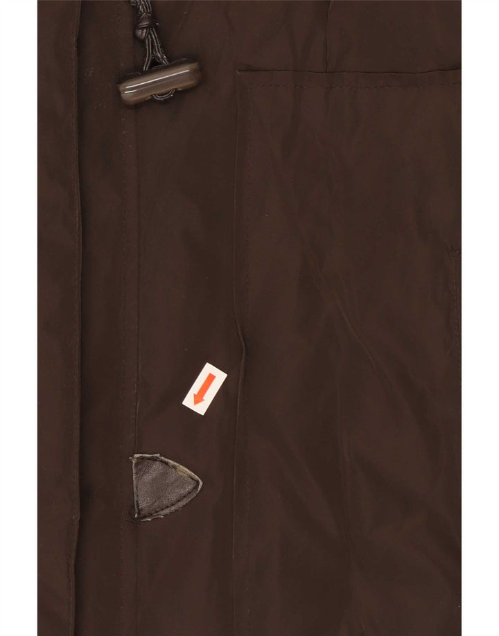 Piumino Donna Trussardi Jeans con Cappuccio IT 46 Large Marrone Poliestere