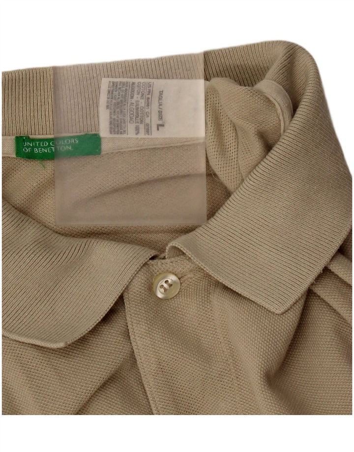 Polo Benetton Uomo Large in cotone kaki