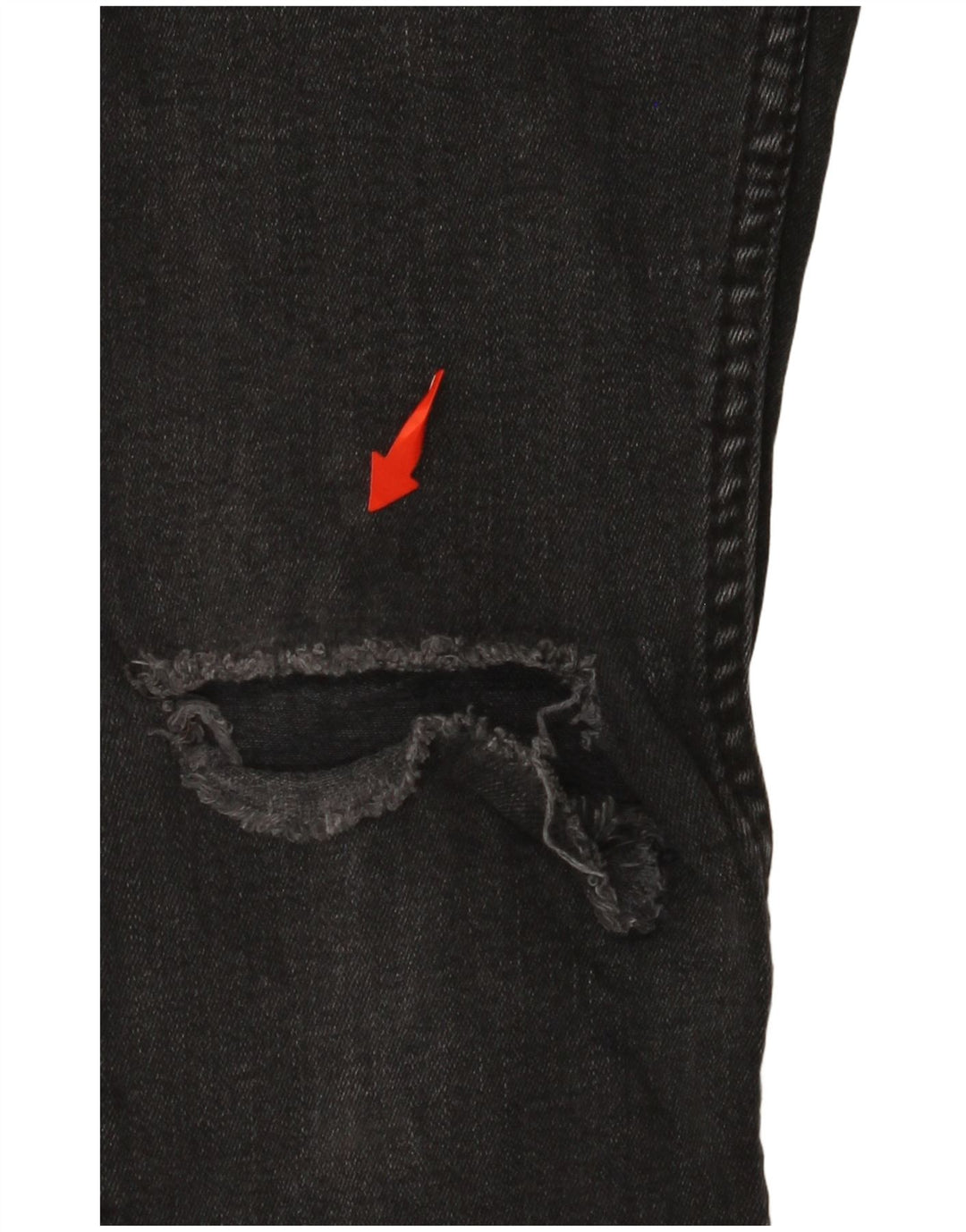 Jeans skinny corti invecchiati ZARA da donna EU 40 medio W31 L25 cotone nero