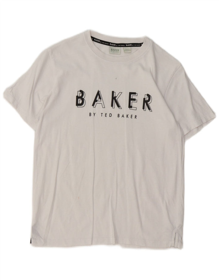 T-shirt grafica per ragazzi TED BAKER Top 10-11 anni in cotone bianco