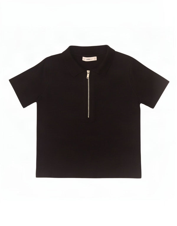 Polo Zara da donna UK 10 piccola nera