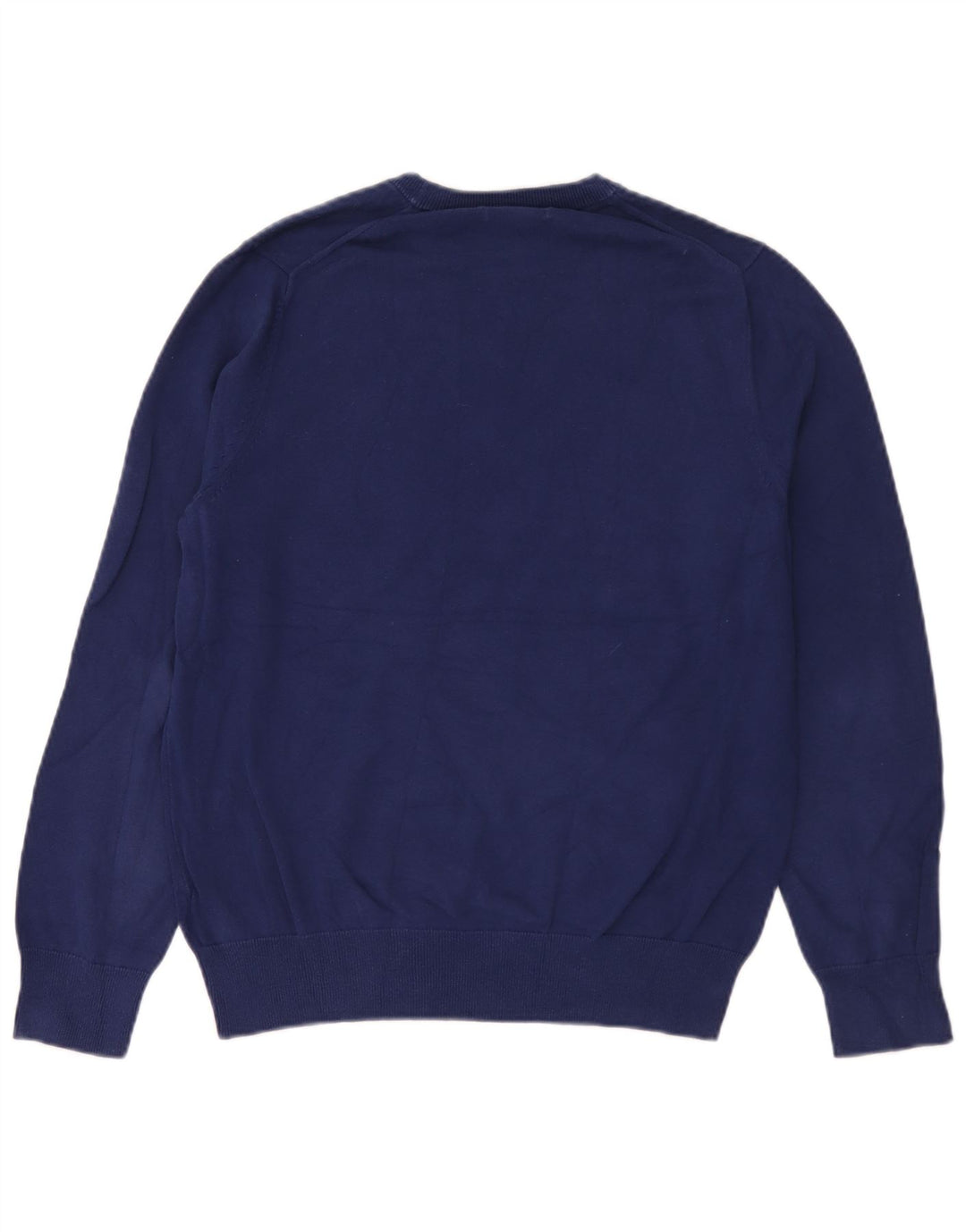 Maglione maglione girocollo da uomo Massimo Dutti in cotone blu medio