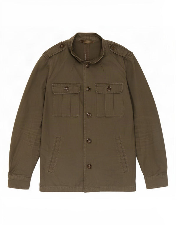 Giacca militare da uomo Zara UK 38 cotone kaki medio