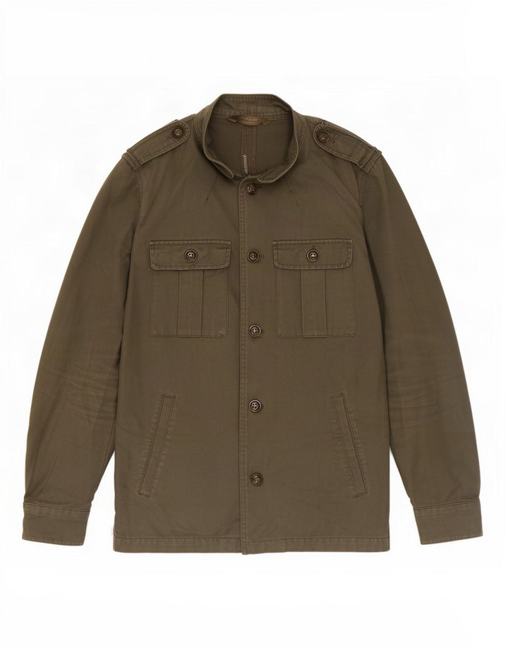 Giacca militare da uomo Zara UK 38 cotone kaki medio