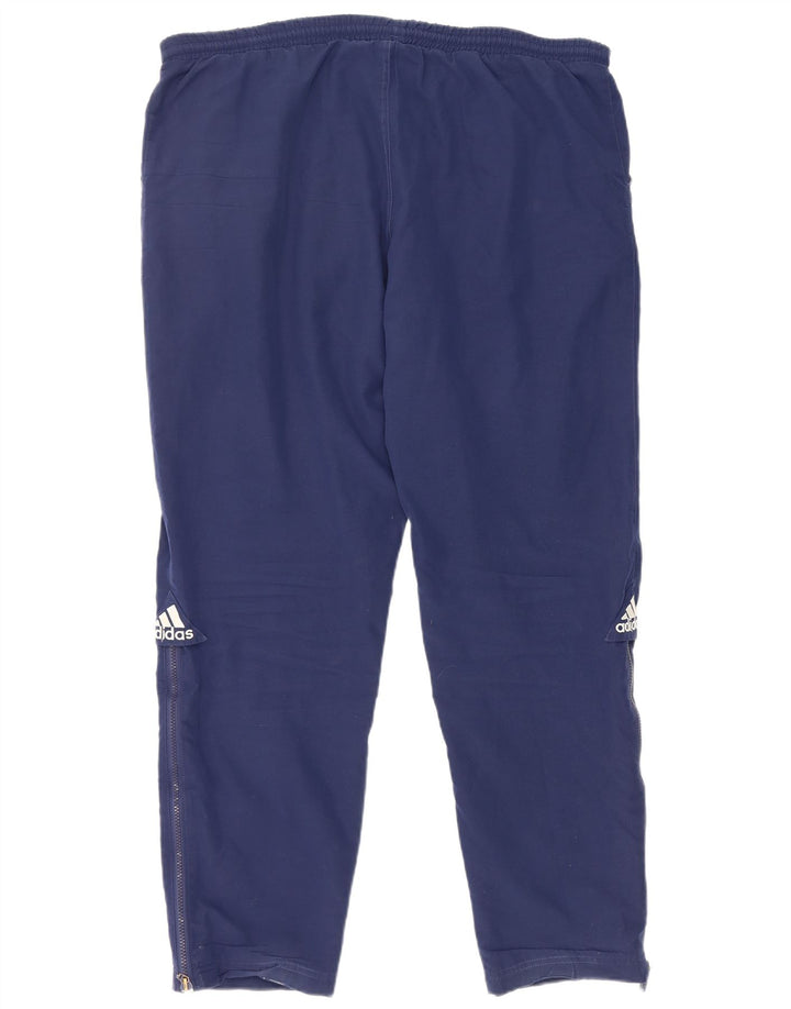 Pantaloni da tuta da uomo Adidas XL poliestere blu navy