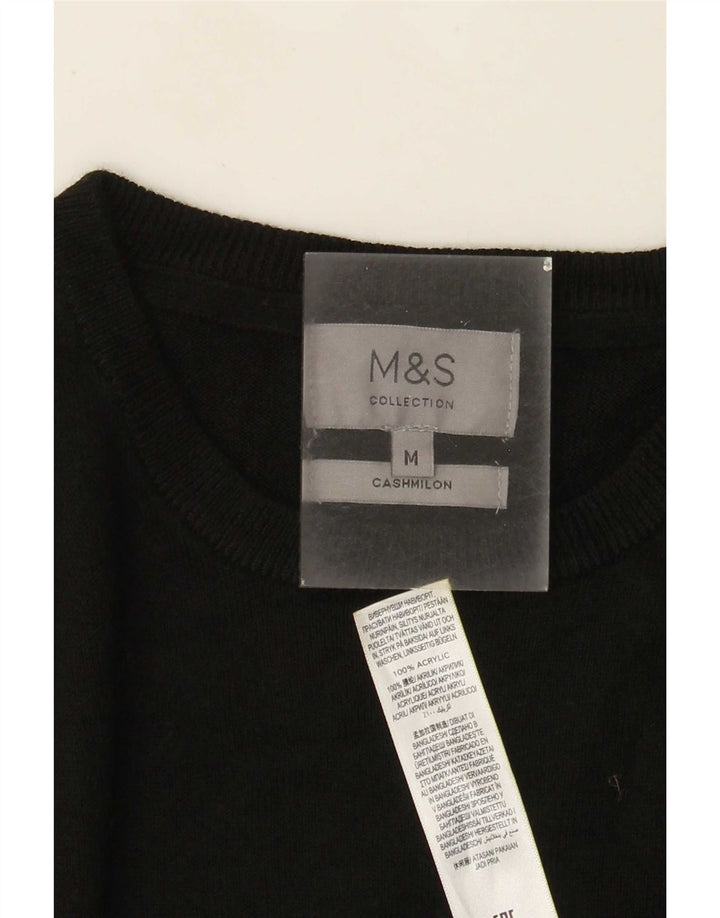 Maglione maglione girocollo da uomo Marks & Spencer medio nero acrilico