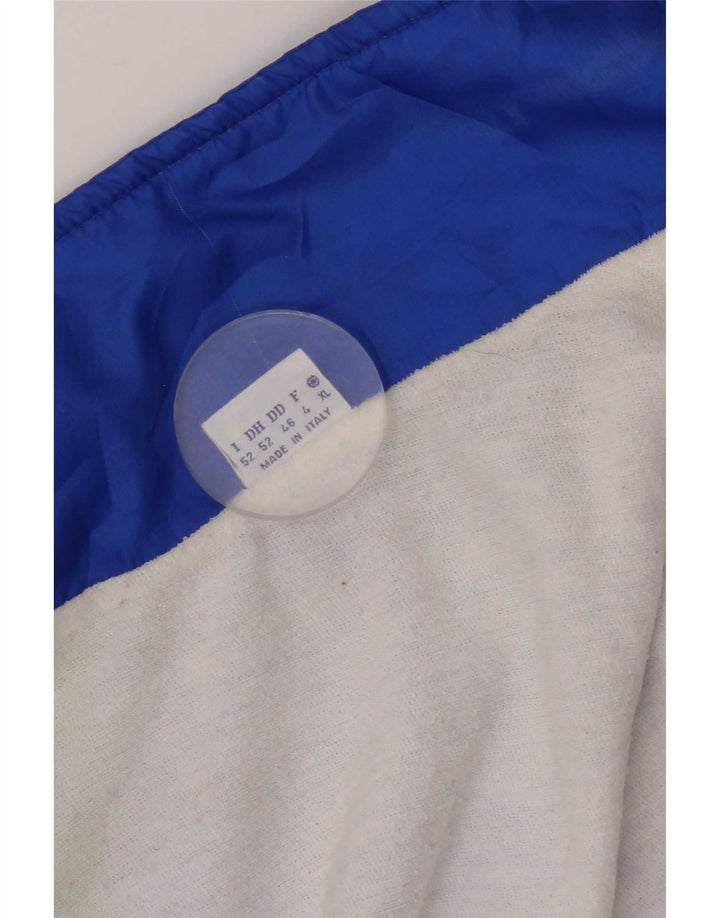 Giacca da tuta da uomo vintage XL Poliestere geometrico blu