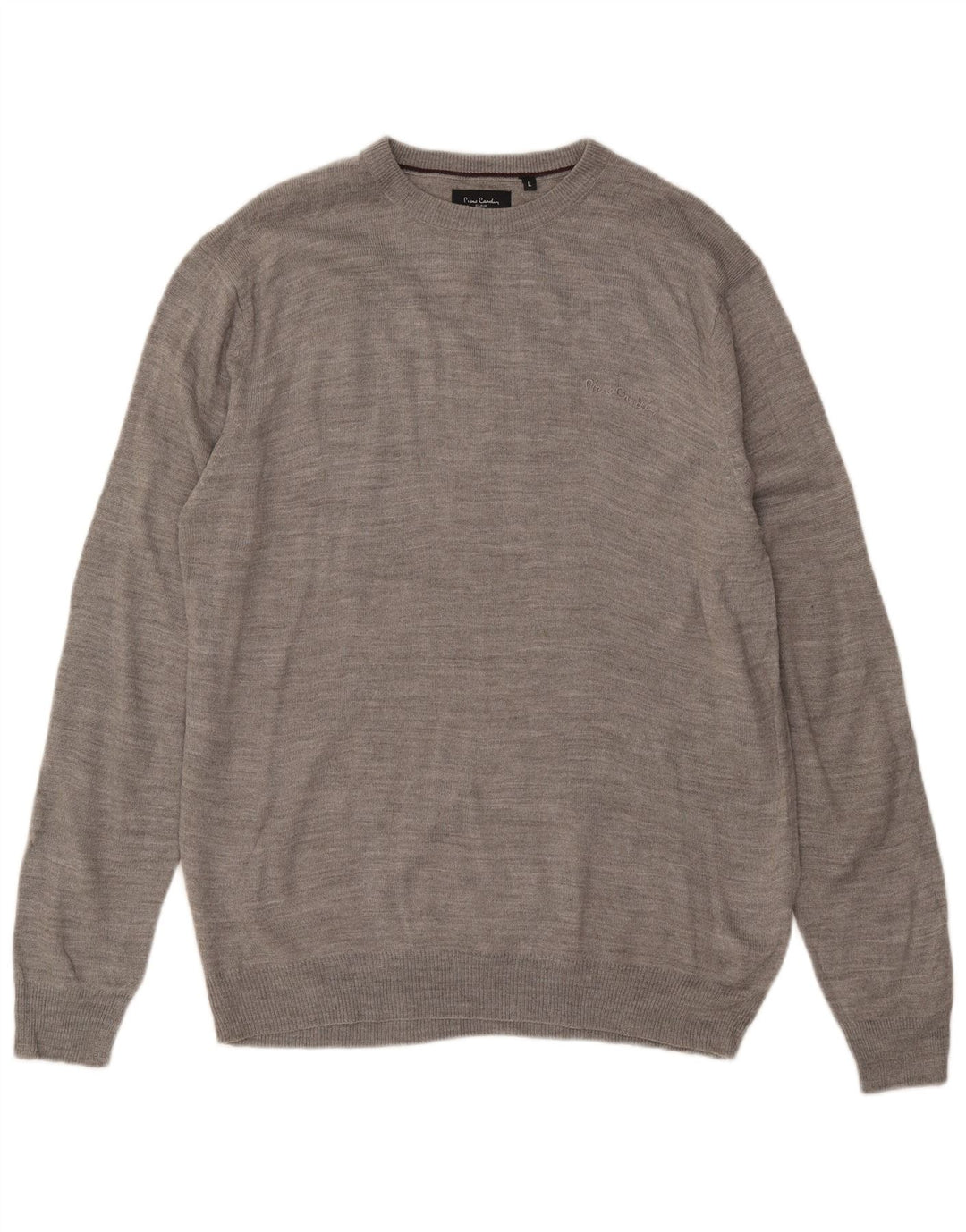 Maglione maglione girocollo da uomo Pierre Cardin grande acrilico grigio