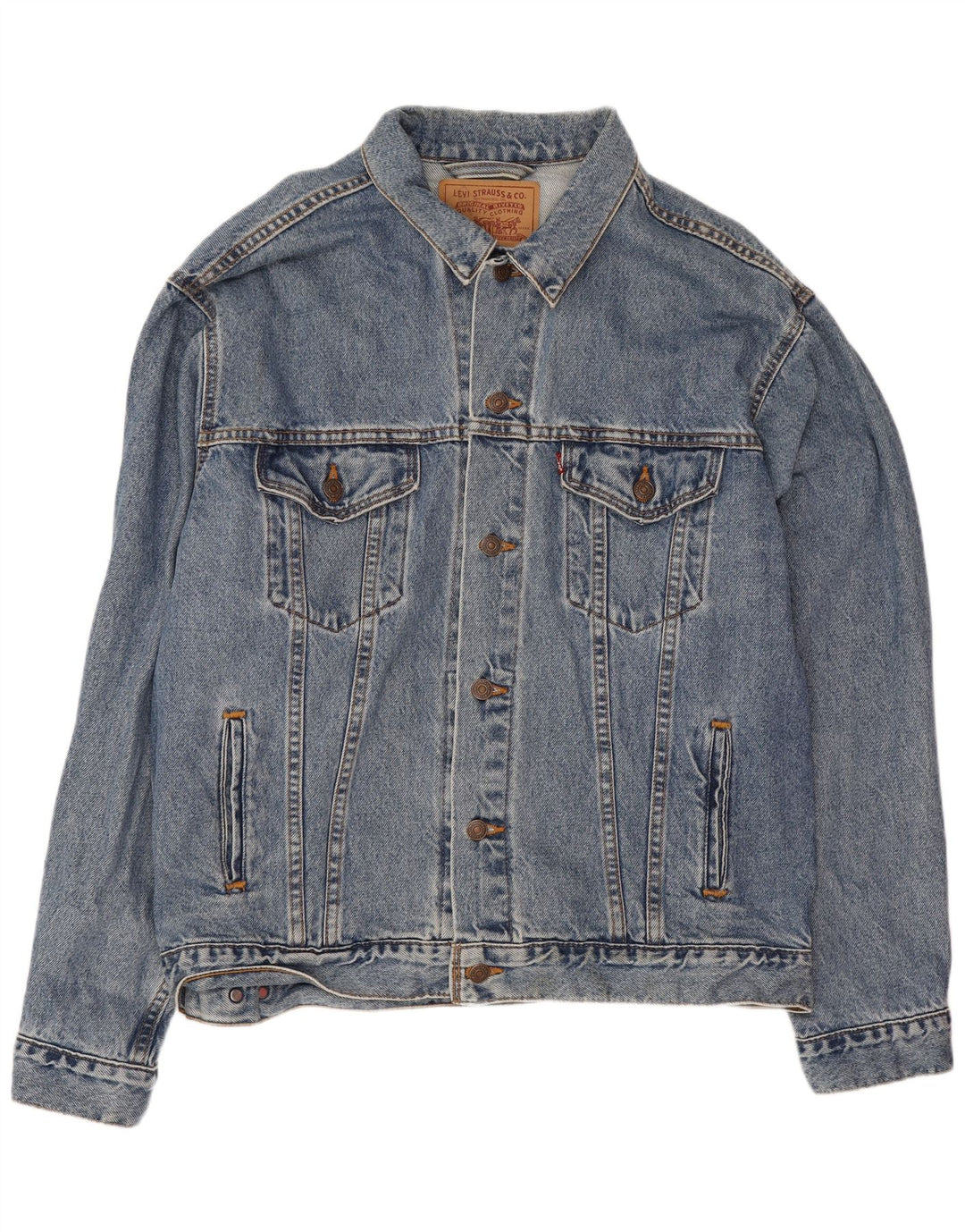 Giacca di jeans da uomo Levi's UK 40 grande cotone blu
