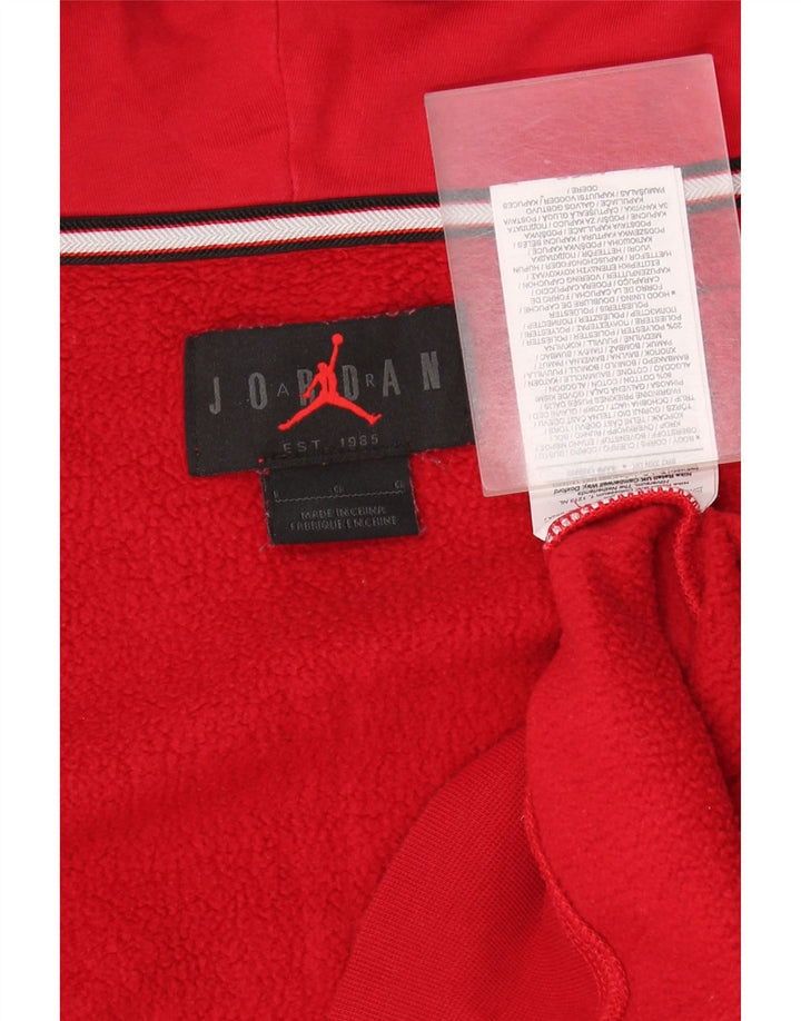 Felpa con cappuccio e zip Jordan da uomo grande in cotone rosso