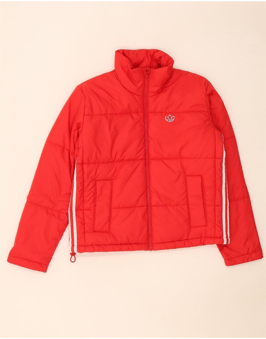 Giacca imbottita oversize da donna Adidas UK 10 Small Poliestere rosso