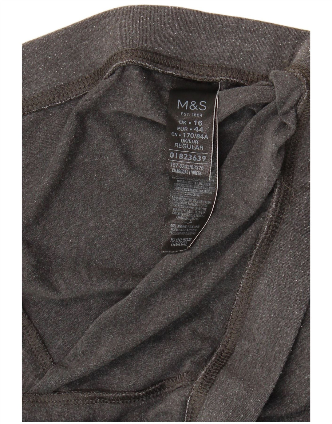 Leggings corti da donna Marks & Spencer UK 16 grande cotone grigio