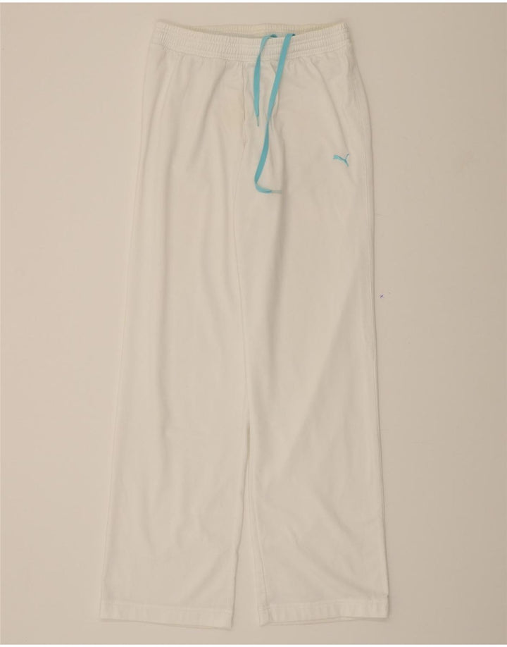 PUMA Womens Tracksuit Trousers UK 12 Medium White Polyester Vintage Puma and Second-Hand Puma from Messina Hembry 