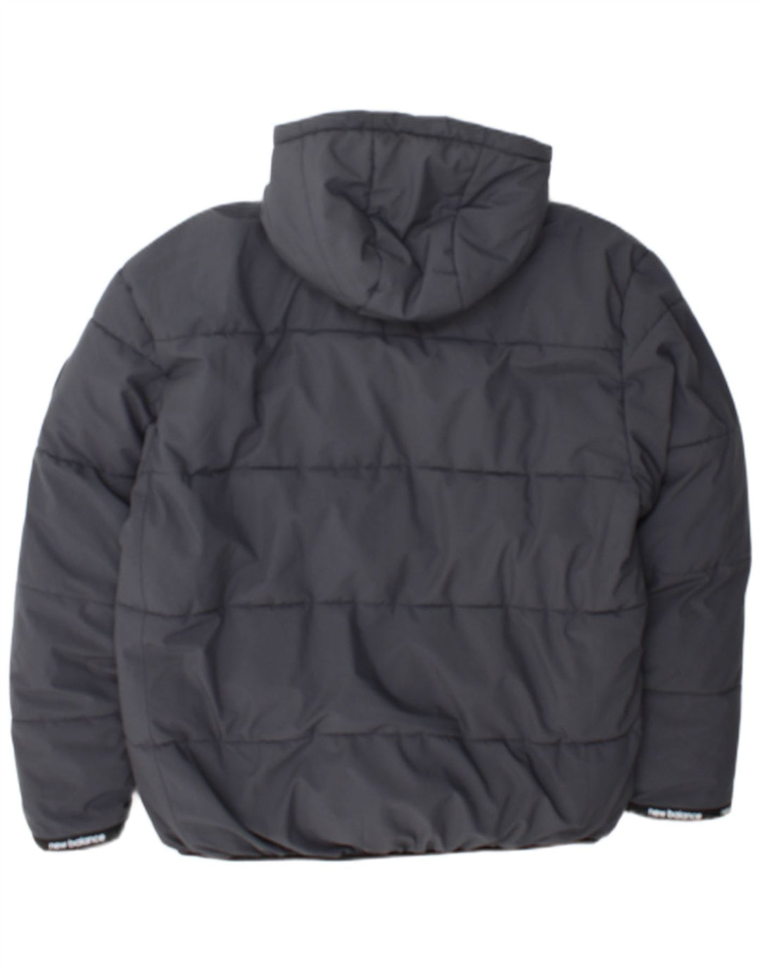Giacca imbottita in sherpa con cappuccio da uomo New Balance UK 40 grande poliestere grigio