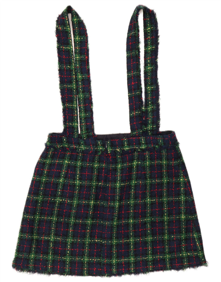 Gonna salopette da donna Zara grande W34 blu navy a quadri