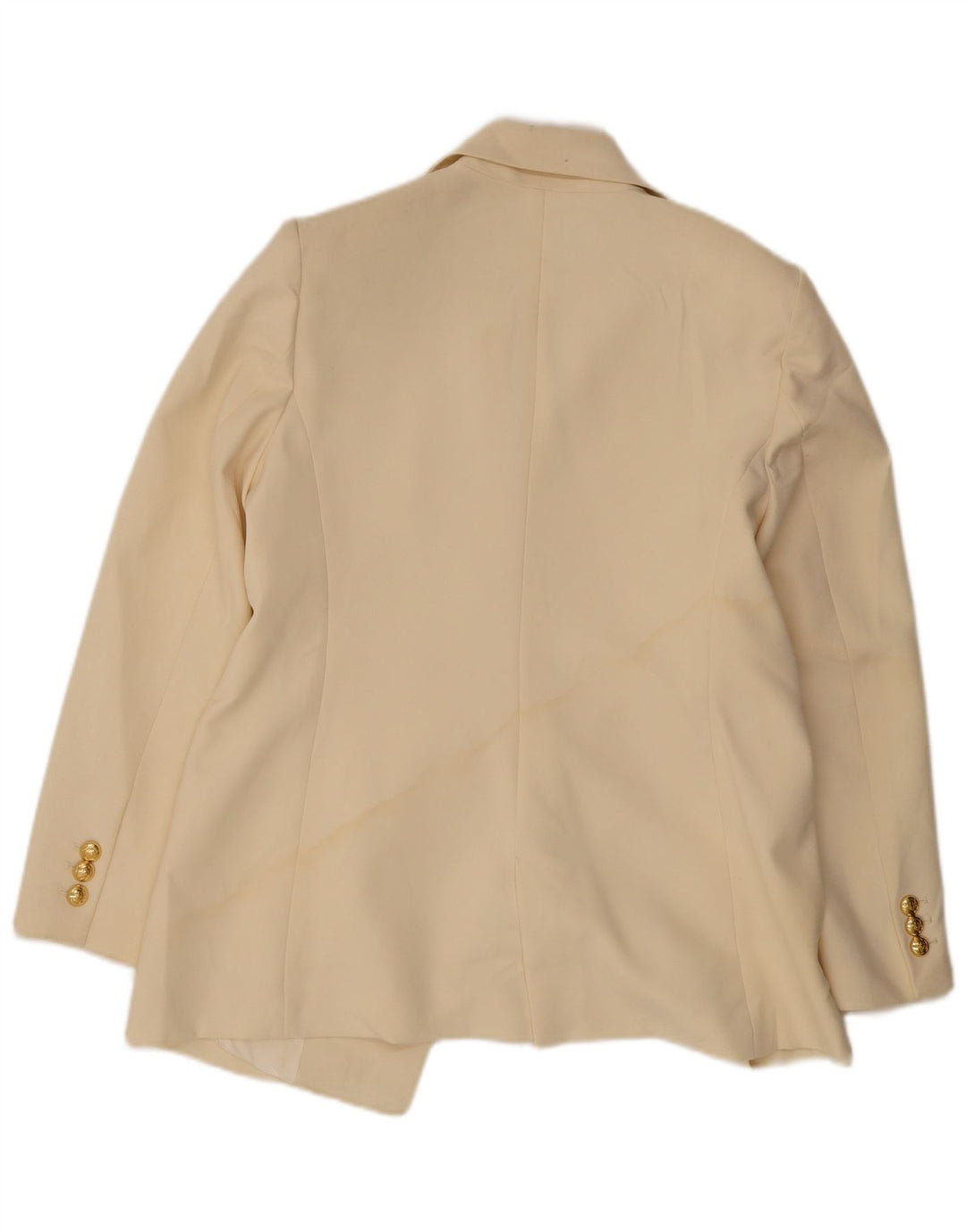 Giacca blazer doppiopetto da donna Zara UK 14 XL poliestere bianco sporco