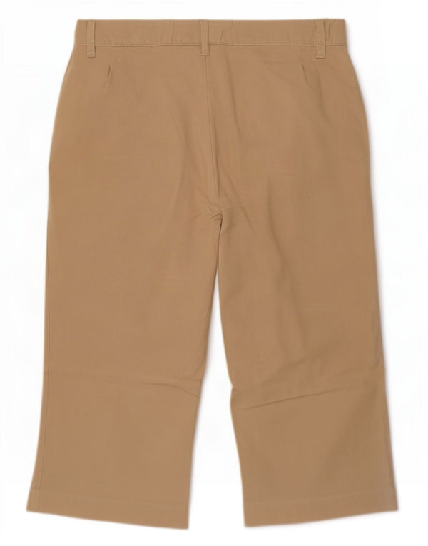 Marks & Spencer Womens High Waist Bermuda Shorts UK 16 Large W34 Beige