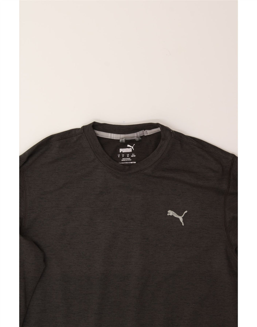 PUMA Mens Sweatshirt Jumper Medium Grey Flecked Polyester Vintage Puma and Second-Hand Puma from Messina Hembry 