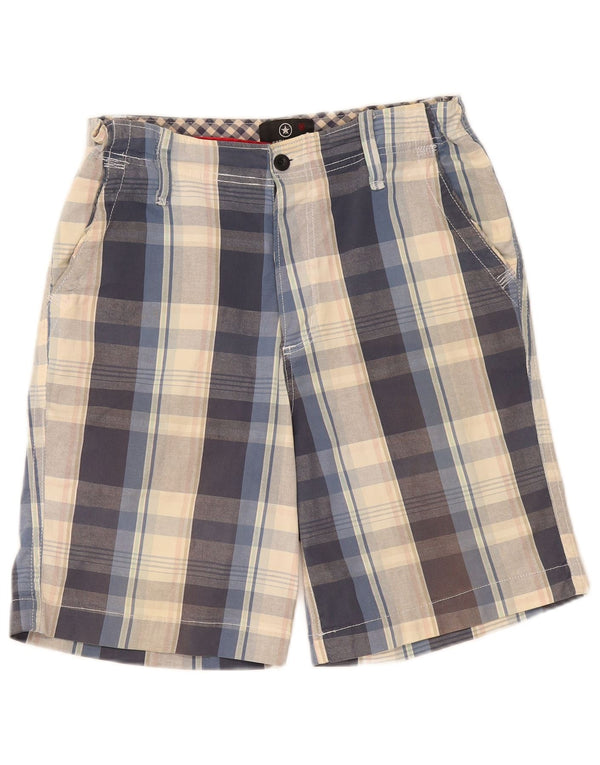 Converse Pantaloncini chino da uomo medi W32 in cotone a quadri blu navy