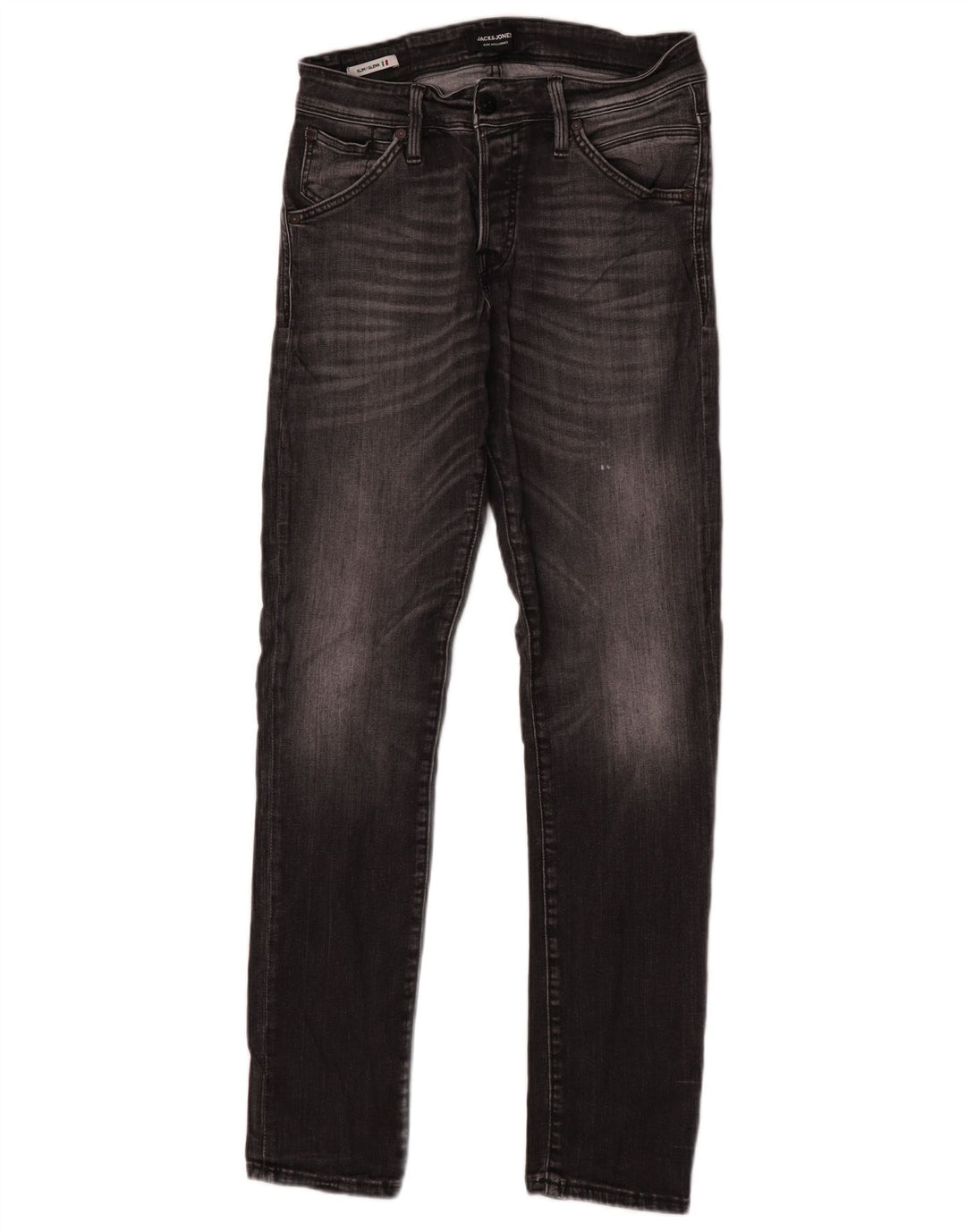 Jack & Jones Uomo GLENN Slim Jeans W30 L32 Cotone Grigio