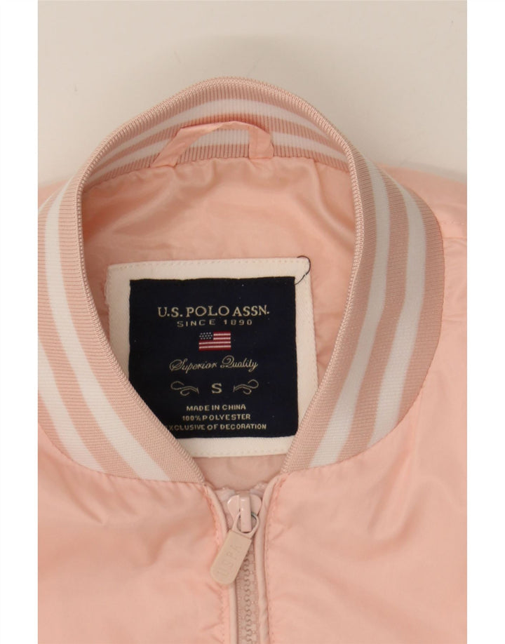 Giubbotto bomber da donna US POLO ASSN UK 10 piccolo poliestere rosa