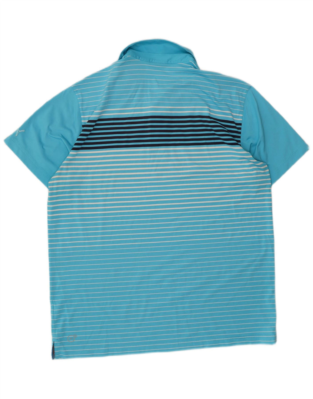 Polo PUMA da uomo a righe grandi blu