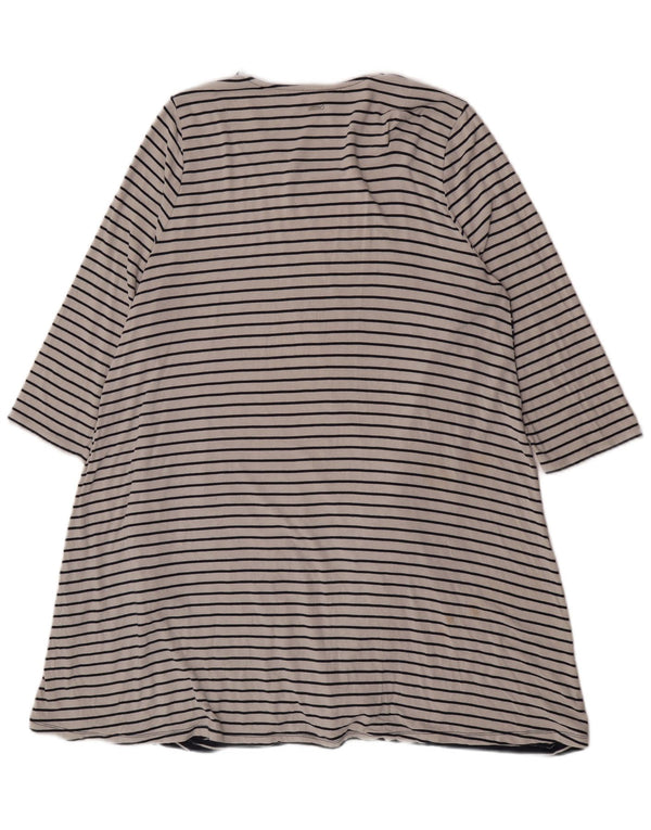 Abito T-shirt da donna con maniche a 3/4 Joules UK 20 2XL Gessato blu navy