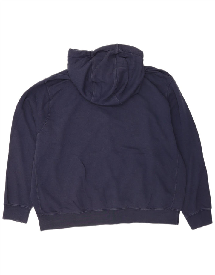 Felpa con cappuccio e zip da uomo Nike 2XL cotone blu navy