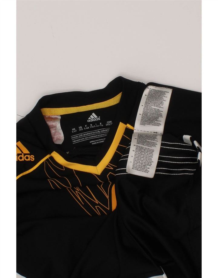 T-shirt grafica Adidas da ragazzo F50 Top 5-6 anni in poliestere nero